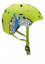 Шлем Globber PRINTED JUNIOR, XXS/XS (48-51см) — Зеленый