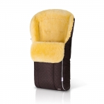 Конверт в коляску меховой Esspero Nicolas Leatherette (натуральная овчина) — Chocolat