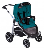 Коляска 2 в 1 Patron Fenix 4C-S (серебряная рама) — spirit teal 655