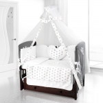 Балдахин на детскую кроватку Beatrice Bambini Bianco Neve — Anello Bianco Grigio