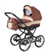 Коляска для новорожденных Esspero Classic (шасси Black) — Brown Beige