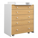 Комод ANTEMI Mari с пеленальным столиком — Белый/винченца