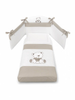 Комплект постельного белья Erbesi Tato (3 предмета) — Белый/Песочный