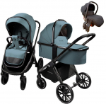 Коляска 3 в 1 Amarobaby MOTUS V2 — Бирюзовый