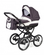 Коляска для новорожденных Esspero Classic (шасси Black) — Grey Leves