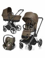 Коляска 3 в 1 Cybex Priam (шасси All Terrain Matt Black) — Cashmere Beige