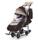 Санки-коляска Pikate Скандинавия — шоко