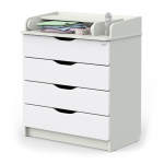 Комод АТОН Сириус-2 WOOD 804 ПВХ с шариковыми направляющими — белый премиум