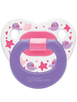 Ортодонтическая соска-пустышка WeeBaby с рисунком, с 6 месяцев — фиолетовый
