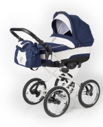 Коляска для новорожденных Esspero Classic (шасси White) — Navy Lux