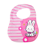 Нагрудник непромокаемый Uviton 6+ арт. 0237 — Заяц, розовый