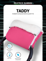 Муфта для рук на коляску Beatrice Bambini Taddy — Pink