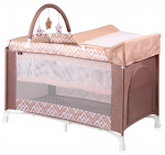 Манеж-кровать LORELLI Verona 2 Plus — Коричнево-бежевый / Brown&Beige Lines 1940