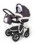 Коляска для новорожденных Esspero Discovery (шасси White) — Grey Leves