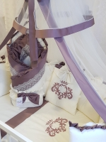 Комплект постельного белья Eco Line Cherry (круглая кроватка) — Cherry