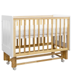 Детская кроватка ANTEMI Mari 120х60 с маятником — Белый/дерево