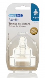 Соски Bebe Due Medic 2 шт. в упак. — "Быстрый поток" 6+ мес