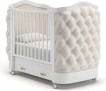 Детская кроватка Gandilyan Тиффани — Белая (пуговицы)