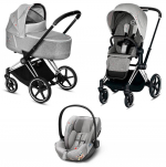 Коляска 3 в 1 Cybex Priam III Koi (Cloud Z i-Size) — Chrome Black