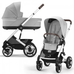 Коляска 2 в 1 Cybex Talos S Lux — SLV Lava Grey с дождевиком