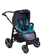 Прогулочная коляска Patron Fenix 4C-B (черная рама)  — gento smaragd 634