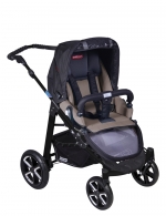 Прогулочная коляска Patron Fenix 4C-S (серебряная рама)  — gento mocca 635