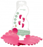 Антискользящие коврики для ванной с индикатором температуры Everyday Baby — розовый