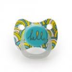 Соска-пустышка ортодонтической формы с колпачком Happy Baby — Blue