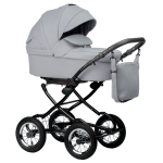 Коляска 2 в 1 Indigo BARBARA ECO Classic — св.серая кожа
