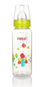 Полипропиленовая бутылочка для кормления со стандартным горлышком Farlin, 240 мл. PP-767 — Салатовый