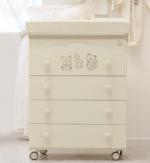 Пеленальный комод Italbaby Happy Family (4 ящика) — Крем