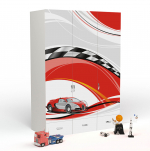 Шкаф 3х дверный ABC-KING LA-MAN — красный