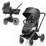 Коляска 2 в 1 Cybex Priam (шасси All Terrain Matt Black) — Manhattan Grey