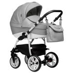 Коляска 2 в 1 Indigo INDIGO Special — серая кожа