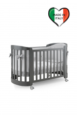 Детская кроватка Erbesi Sweet с матрасом — Серый