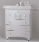 Комод пеленальный Baby Expert Cuore di Mamma — белый/платина