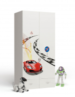 Шкаф 2х дверный ABC-KING FORMULA — белый