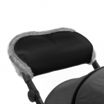 Муфта для рук на коляску Esspero Solana (Натуральная шерсть) — Black