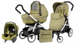 Коляска 3 в 1 Peg Perego Book 51 XL Set Modular (шасси White/Black) — Green Tea