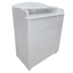 Комод Indigo Style 800/4 с широким пеленальным столиком, МДФ — Белый-белый