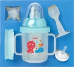 Универсальный тренировочный поильник непроливайка Farlin, 4 стадии — Голубой