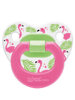 Ортодонтическая соска-пустышка WeeBaby с рисунком, с 6 месяцев — розовый