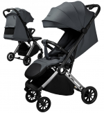 Прогулочная коляска Amarobaby Handy — серый/серебряный