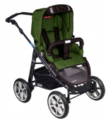 Коляска 2 в 1 Patron Fenix 4XC-B (черная рама) — tweed pea green 666