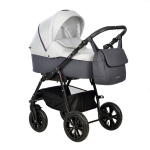 Коляска 2 в 1 Indigo CHARLOTTE Sity  — т.серый+св.серый