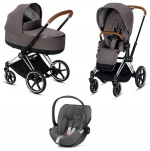 Коляска 3 в 1 Cybex Priam III (шасси Chrome) — Manhattan Grey