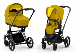 Коляска 2 в 1 Cybex Priam IV (шасси Matt Black) — Mustard Yellow