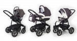 Коляска 3 в 1 Esspero Discovery (шасси Black) — Grey Leves