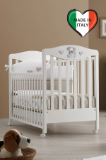 Детская кроватка Erbesi Lucky — Белый/Песочный