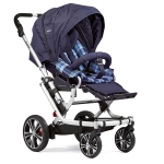 Прогулочная коляска Gesslein F6 Air+  — темно-синий/синяя клетка